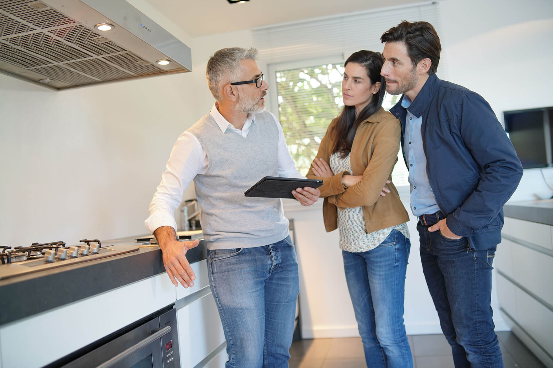 Couple getting advice from a mortgage broker