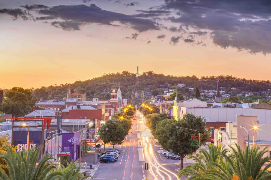 Albury top hill view